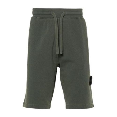 Militærgrøn Bomuld Sports Shorts