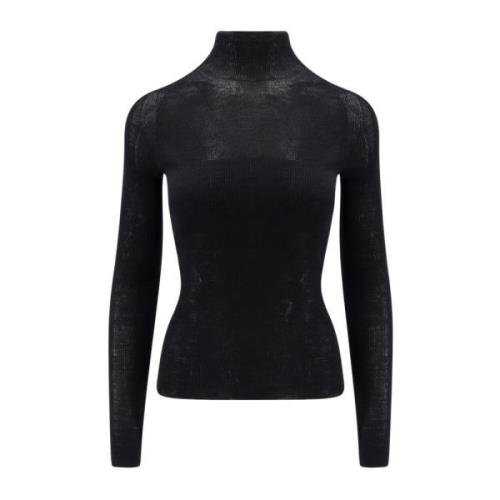 Sort Turtleneck Strik Slim Fit AW24