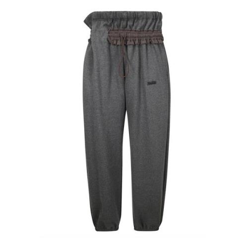 Bred Ben Trackpants med Elastisk Talje