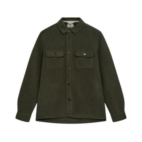 Grøn Boiled Wool Overshirt Style NO: 901696