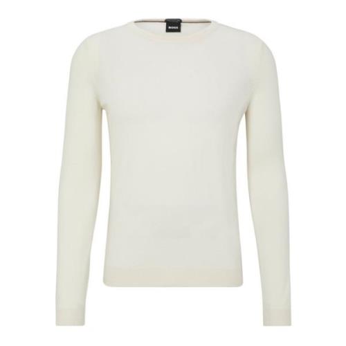 Slim-Fit Virgin Wool Sweater - Hvid - S