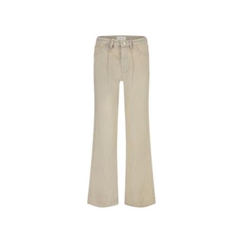 Beige Wide Leg Jeans til Kvinder