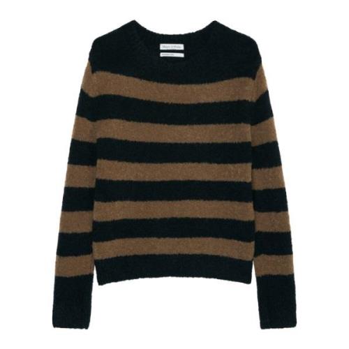 Almindelig stribet bouclé sweater