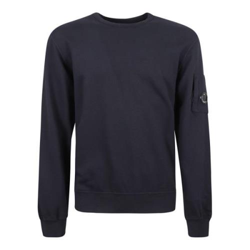 Blå Jersey Sweatshirt med Linse Detalje