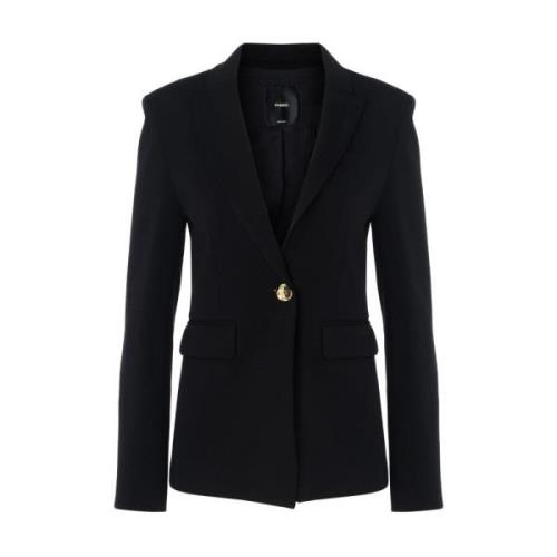 Sort Stretch Viskose Blazer