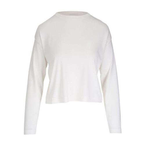 Off White Langærmet Cropped Top