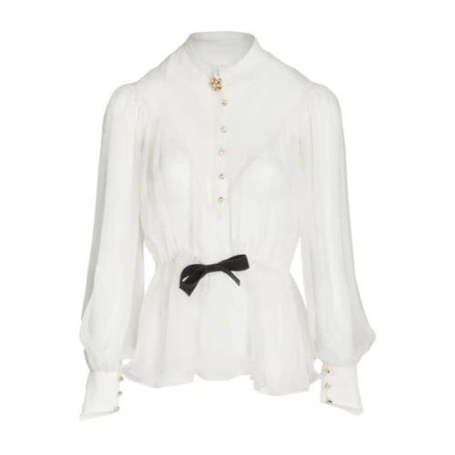 Ivory Bluse med stil 1102