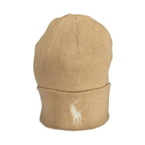 Beige Bomuldskasket med Broderi