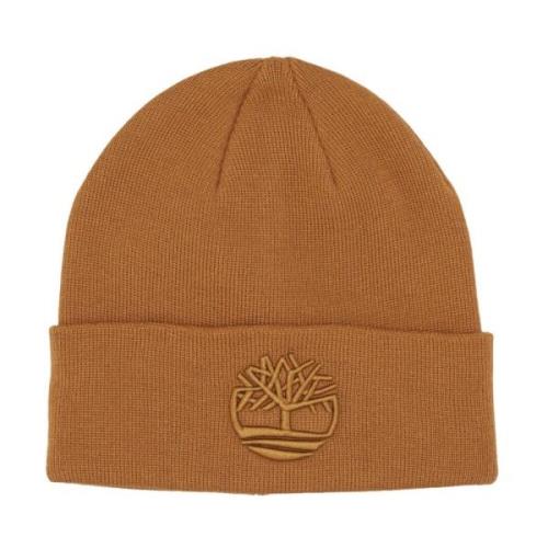 Broderet Beanie Hat i Hvede