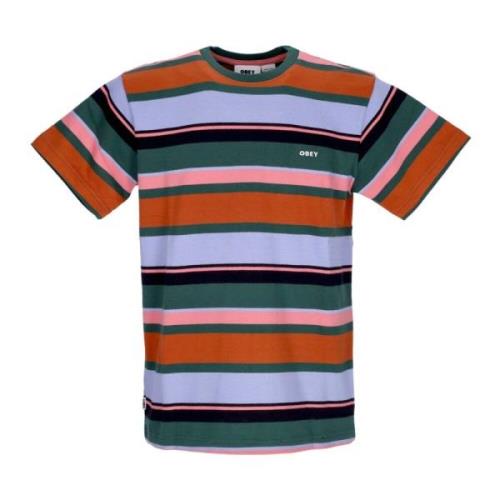 Stribet Tee Mørk Cedar Multi Herre