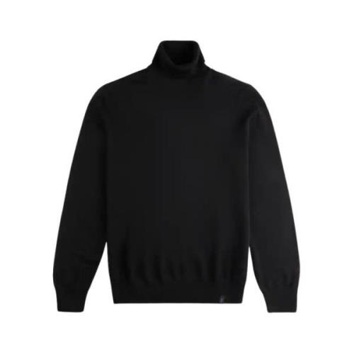 Sort Turtleneck Uldstrik Sweater