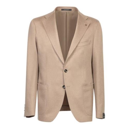 Beige Blazer Klassisk Stil Jakke