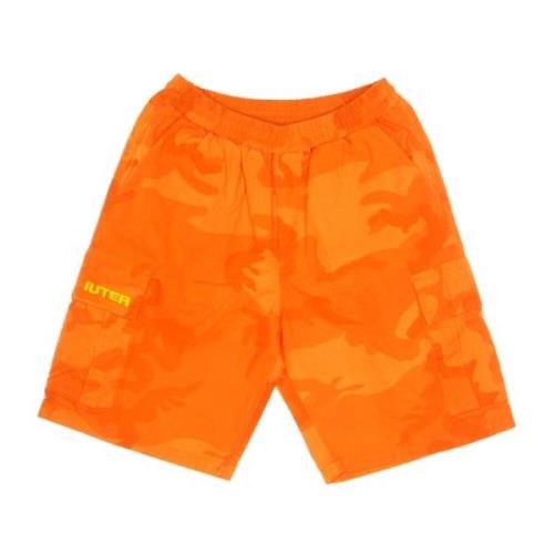 Camo Cargo Jogger Shorts i Orange