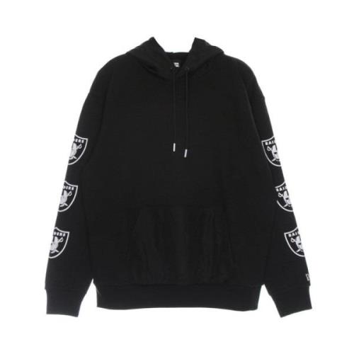 Lasrai Black Distressed Sleeve Print Hoodie