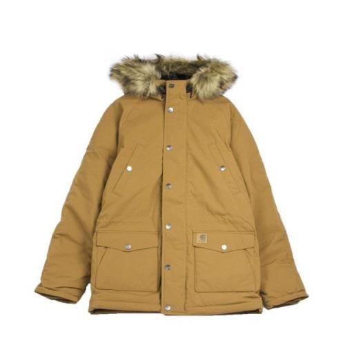 Herre Trapper Parka Jakke i Brun/Sort