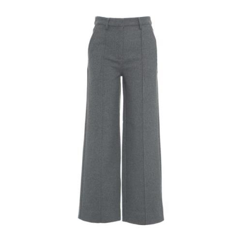 Elegant Wide Leg Grå Bukser AW24