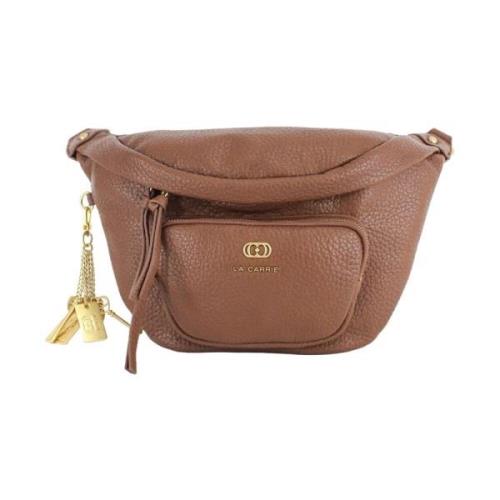 Brun Syntetisk Læder Crossbody Taske