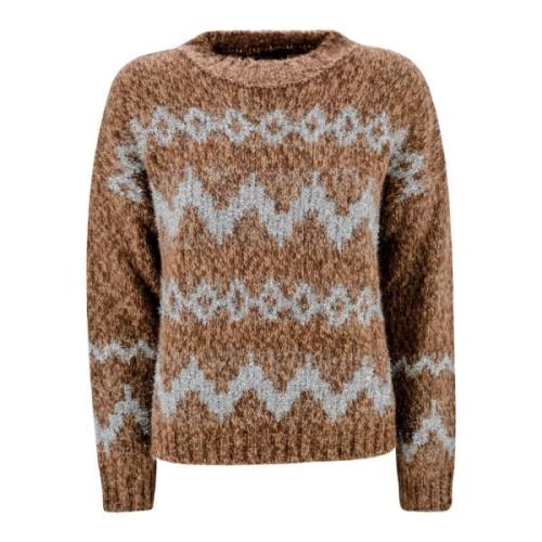 Brun Jacquard Mohair Sweater