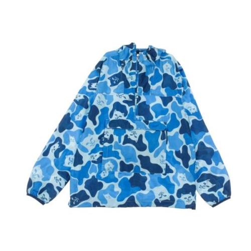 Camo Windbreaker Jakke Blå