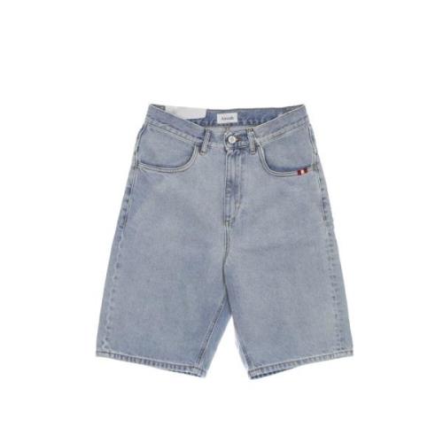 Denim Marble Bermuda Shorts Straight Fit