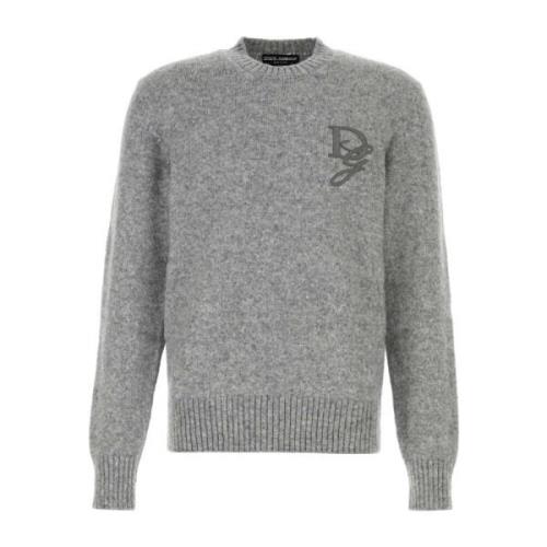 Grå Melange Nylon Blend Sweater