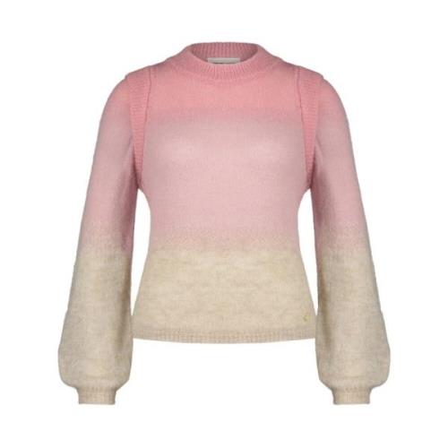 Multifarvet pullover med gradient