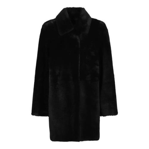 Varm Shearling Vinterfrakke