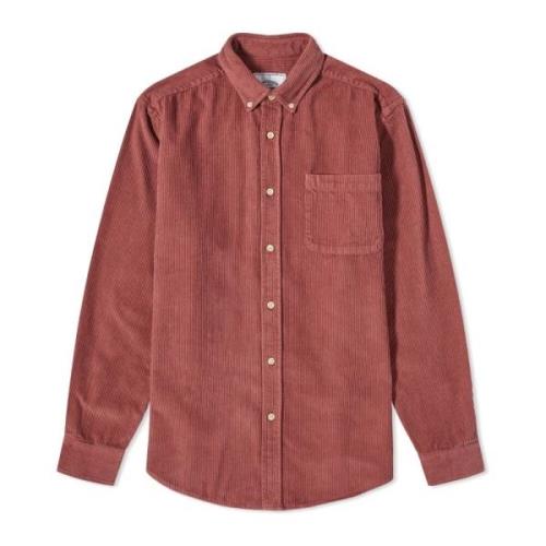 Bordeaux Corduroy Skjorte med Urea Knapper