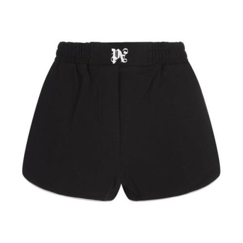 Sort Bomuldsshorts med Monogram