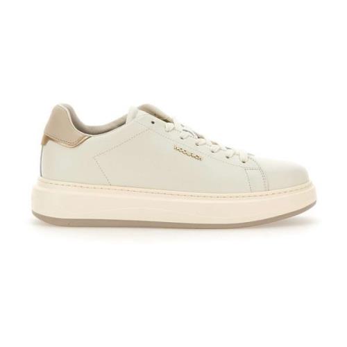 Hvide Læder Chunky Court Sneakers