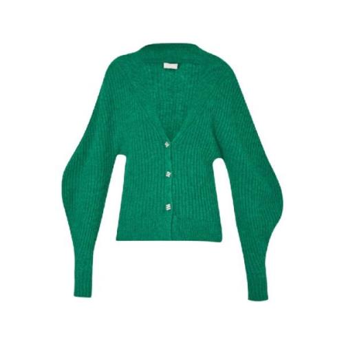 Grøn Åben Strik Cardigan