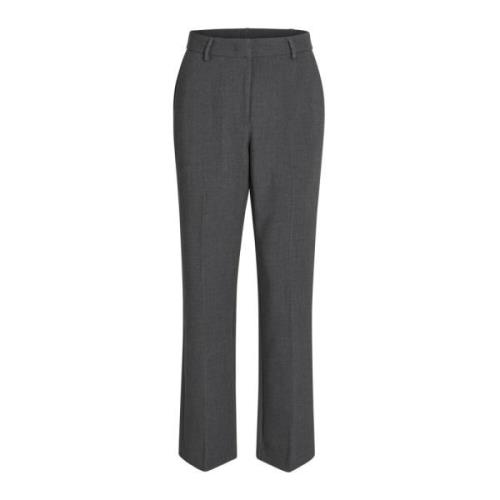 Elegant Wide Leg Trousers Light Grey