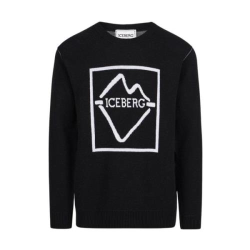 Crew-neck uldblandings sweater