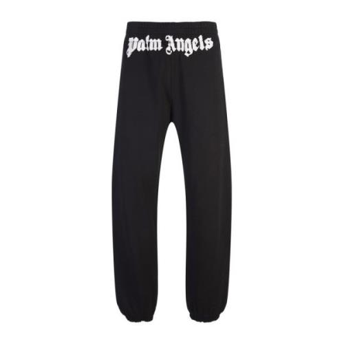 Sort Bomuldsfleece Joggers