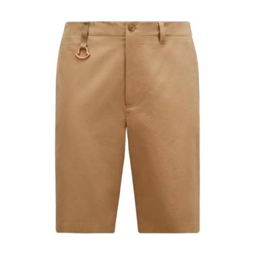 Beige Sable Gabardine Short Chino Stil