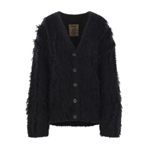 Sort Oversize Bouclé Cardigan Sweater