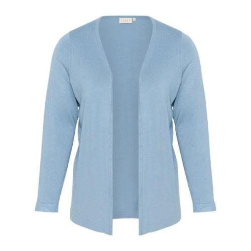 Åben Front Cardigan Faded Denim