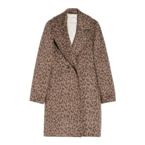 Animalier Jacquard Dobbeltbrystet Frakke