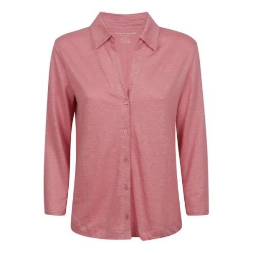 Pink Linned Elastan T-shirts Polos