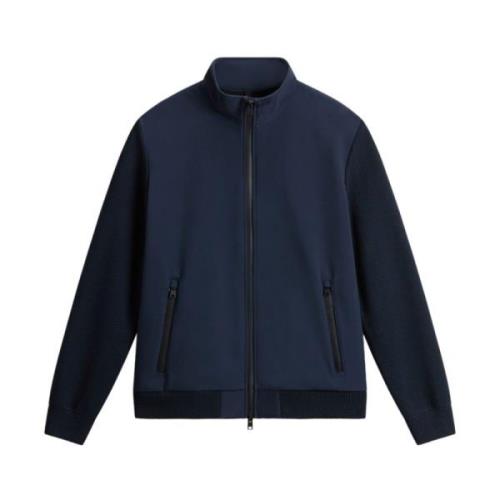 Navy Blue Panelled Coat