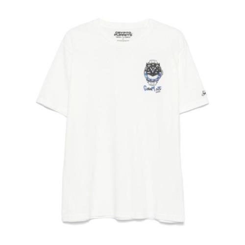 Hvid Bomuld Crew Neck T-shirt