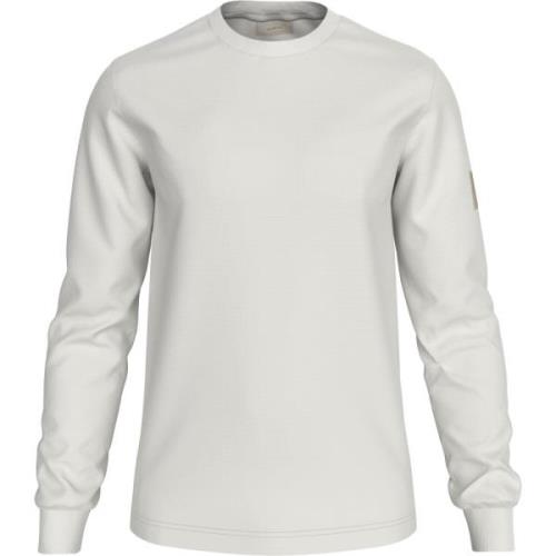 Creme Sweater Honeycomb Strik Langærmet