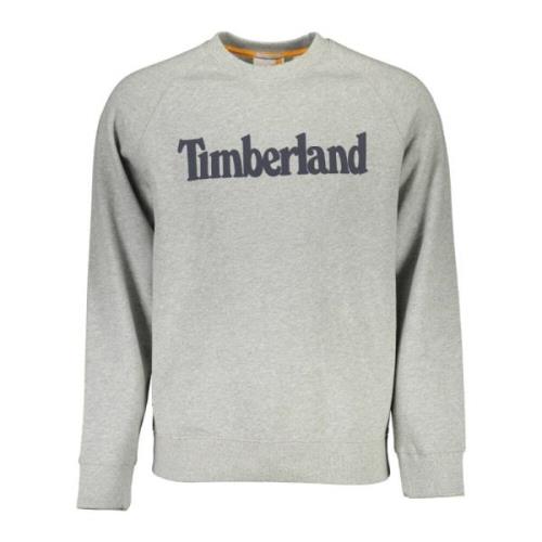 Grå Langærmet Sweater med Print