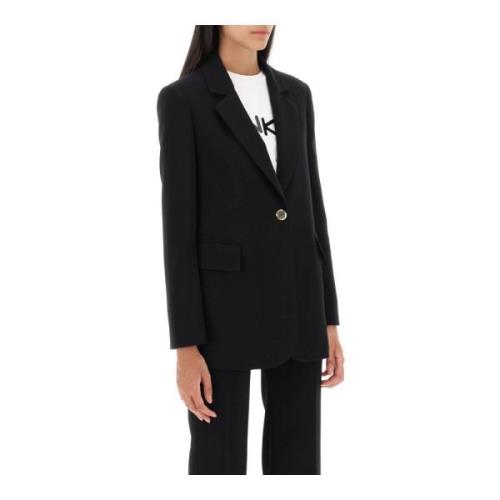 Stretch Crepe Enkeltknap Blazer