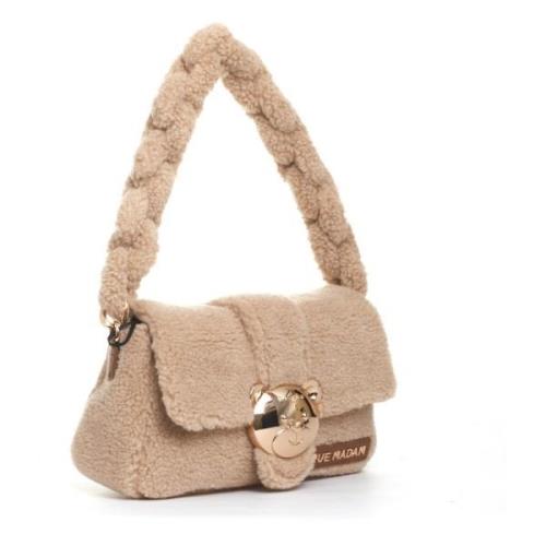 Beige Teddy Håndtaske Elegant Stil