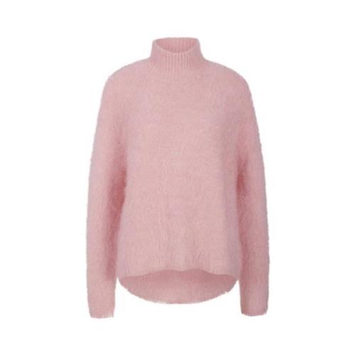 Blød Alpaca Blanding Koralfarvet Sweater