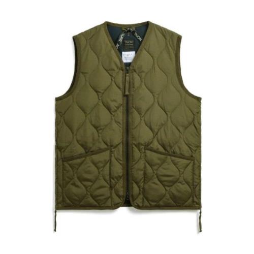 Militær Zip-Up V-Hals Vest