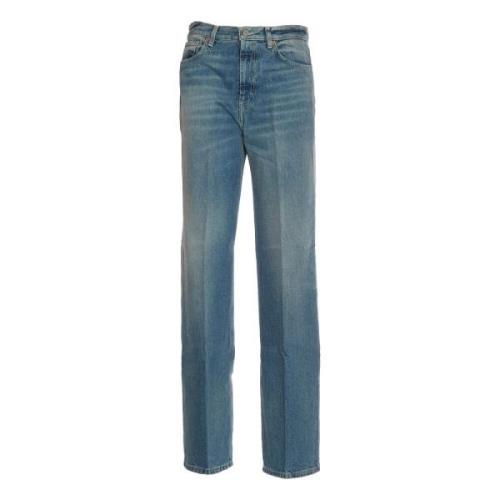 Wide Leg Light Denim Jeans