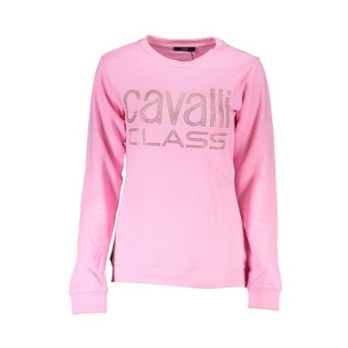 Rosa Sweatshirt med Strass Logo