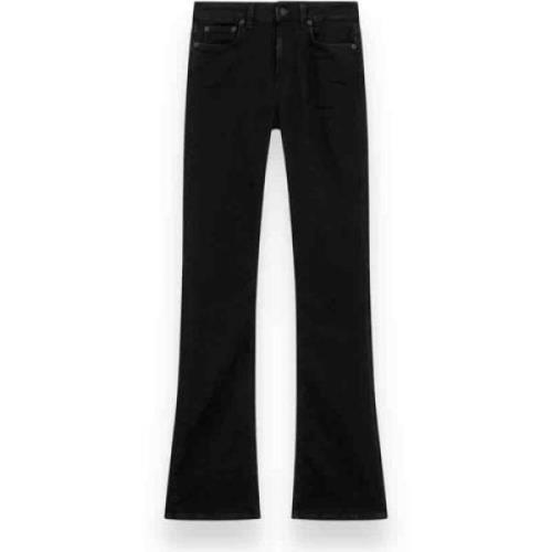 Sort Skinny Fit Flare Jeans